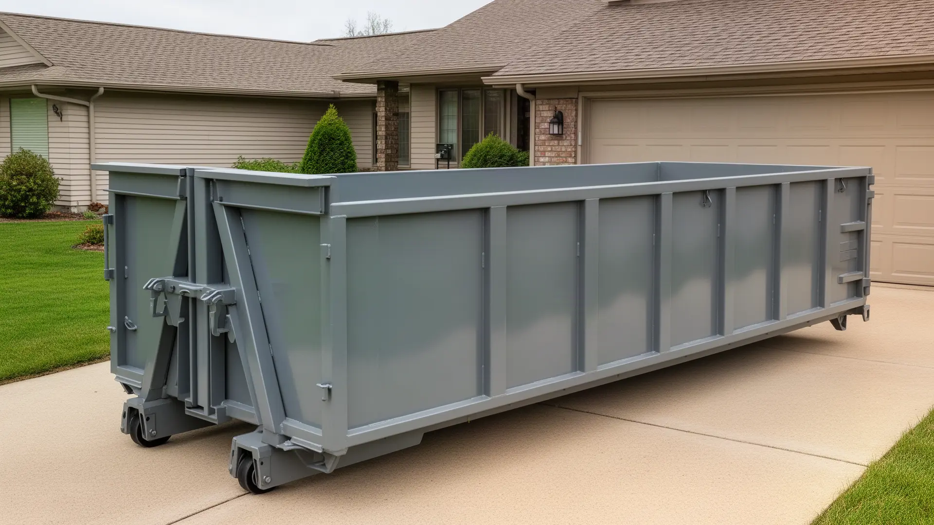 Roll-off dumpster from Uncle Terry's Dumpster Rental in Evansville, IN